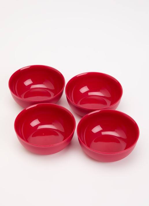 KitchenAid Kom met deksel set van 4 - voorkant 2 rood