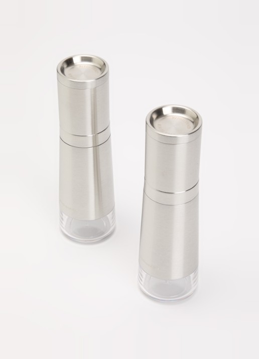 KitchenAid Zout- en pepermolen 20,5 cm 2-delig - voorkant 2 zilver