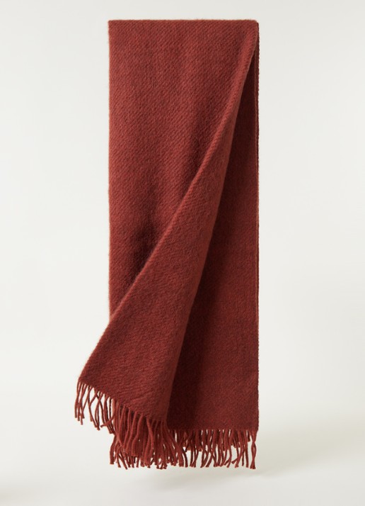 Klippan Gotland Rust plaid 130 x 200 cm - voorkant 3 roodbruin