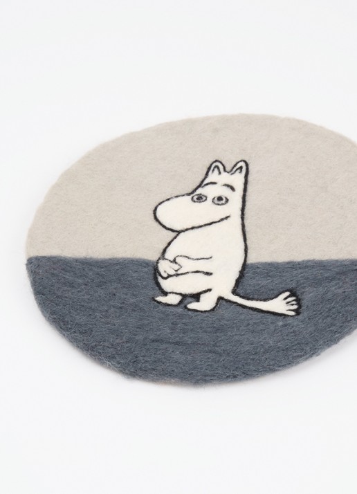 Klippan Moomin panonderzetter van wol - detail 2 grijs