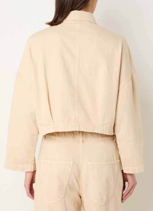Knit-ted Diasy jack met opgestikte zakken - achterkant beige