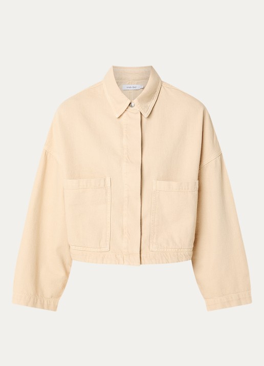 Knit-ted Diasy jack met opgestikte zakken - voorkant 2 beige