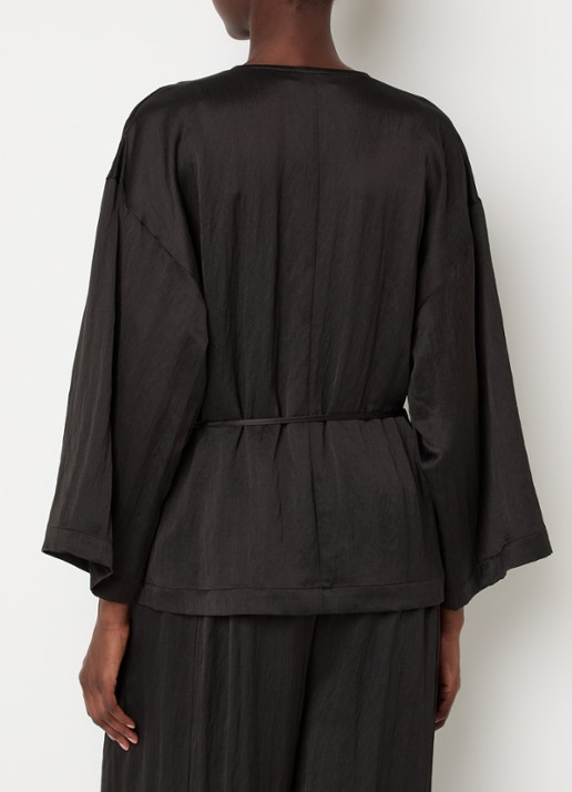 Knit-ted Jeremy tuniek met ceintuur - achterkant 2 zwart