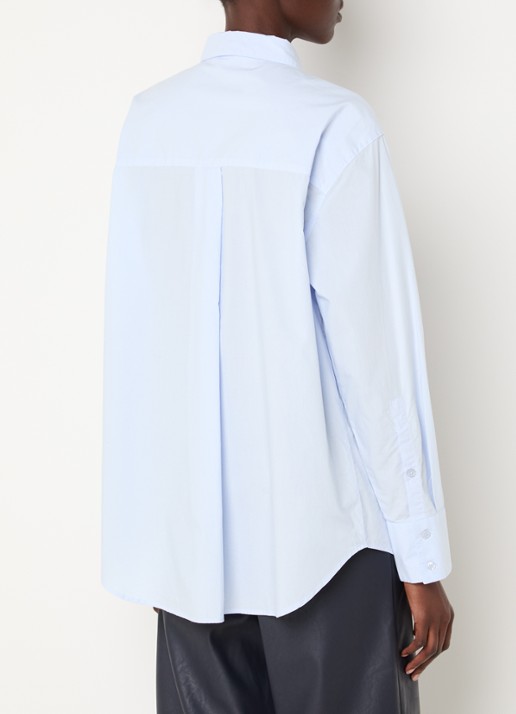Knit-ted Lies blouse met borstzak - achterkant 4 blauwgrijs