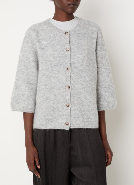 Knit-ted Meg grofgebreid vest met ronde hals