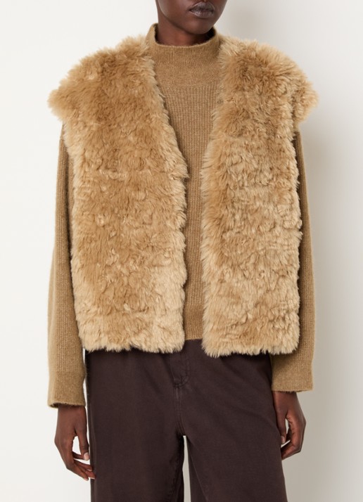 Knit-ted Opal gilet van imitatiebont