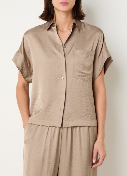 Knit-ted Paris blouse van satijn