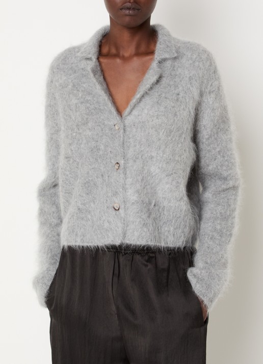 Knit-ted Sherman grofgebreid vest met kraag