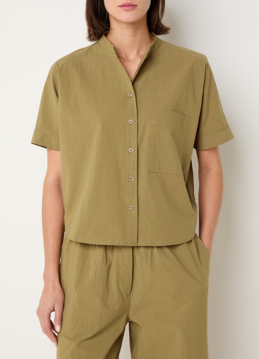 Knit-ted Shorty blouse met borstzak