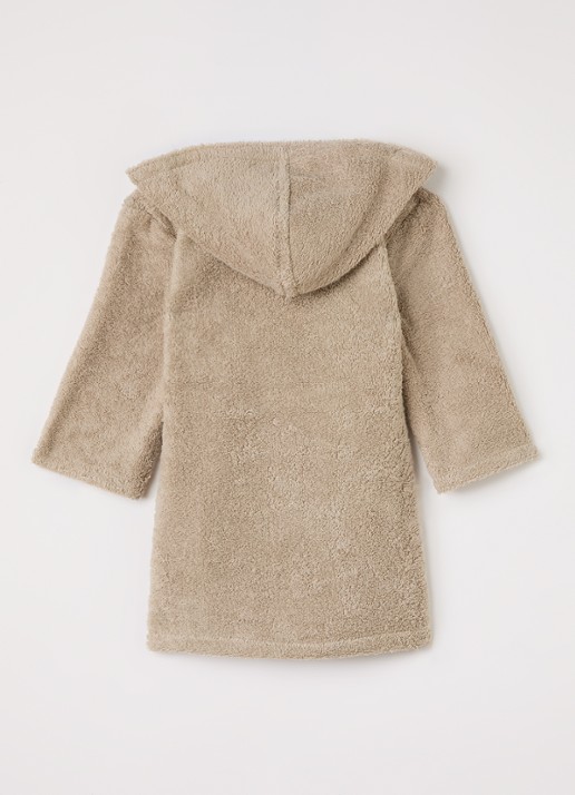 Koeka Dijon Daily badjas met capuchon - achterkant 5 beige