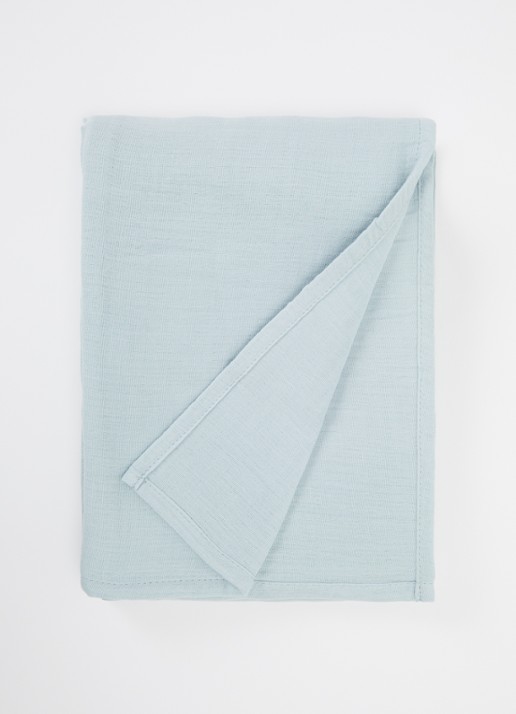 Koeka Faro hydrofiele doek van katoen 75 x 75 cm  - voorkant 2 lichtblauw