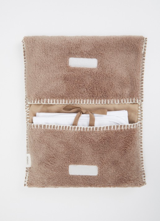 Koeka Nappy clutch met verschoningsmat - voorkant 3 lichtbruin