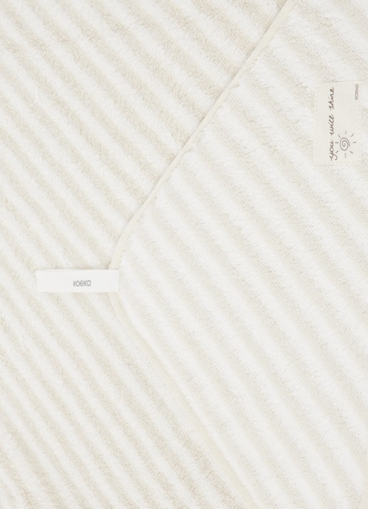 Koeka Playa badcape van  katoen 100 x 100 cm - detail 3 beige