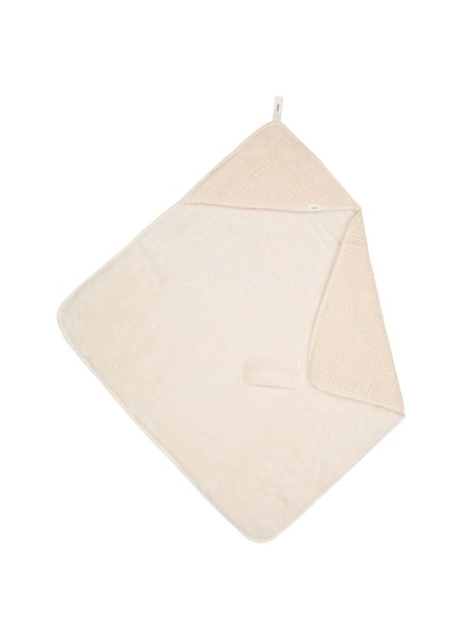 Koeka Rivoli wiegdeken van teddy 100 x 100 cm - voorkant 2 gebroken wit