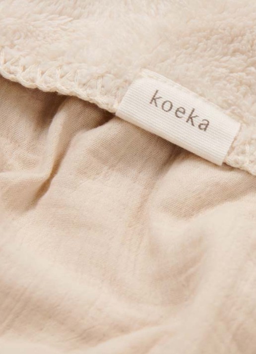 Koeka Teddy Faro wiegdeken 100 x 75 cm - detail 3 gebroken wit