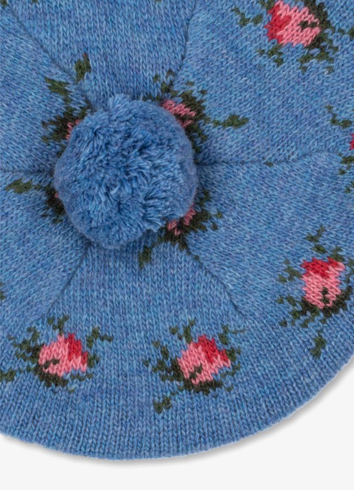 Konges Sløjd Belou baret in wolblend - voorkant 2 donkerblauw