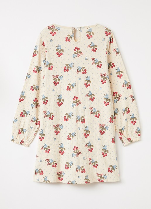 Konges Sløjd Chleo jurk met print - voorkant 2 beige