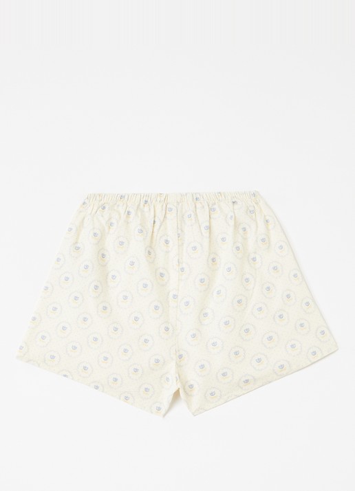 Konges Sløjd Coeur loose fit korte broek met print - voorkant 2 gebroken wit