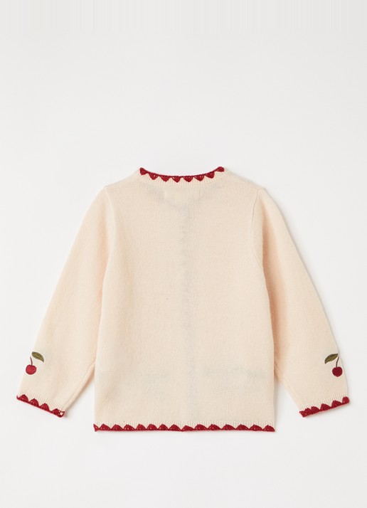 Konges Sløjd Collette fijngebreid vest - achterkant beige