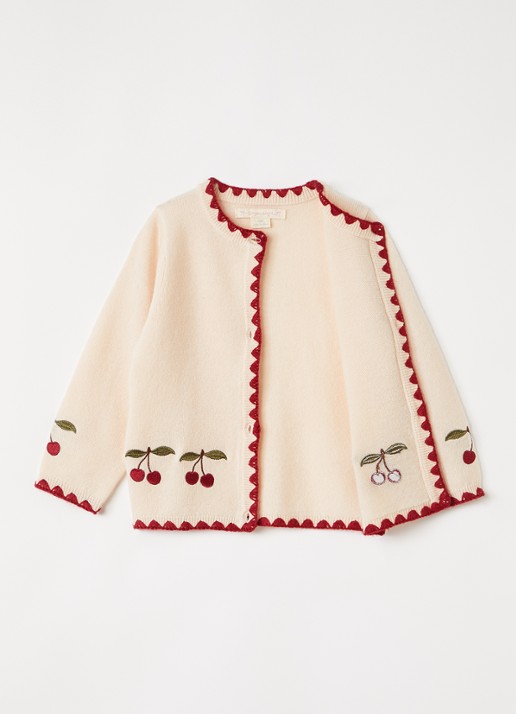 Konges Sløjd Collette fijngebreid vest - voorkant 3 beige