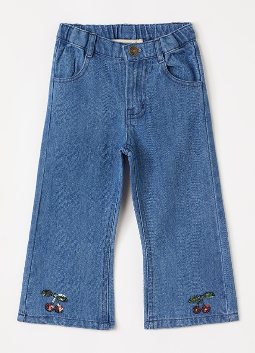 Konges Sløjd Elba flared jeans met pailletten