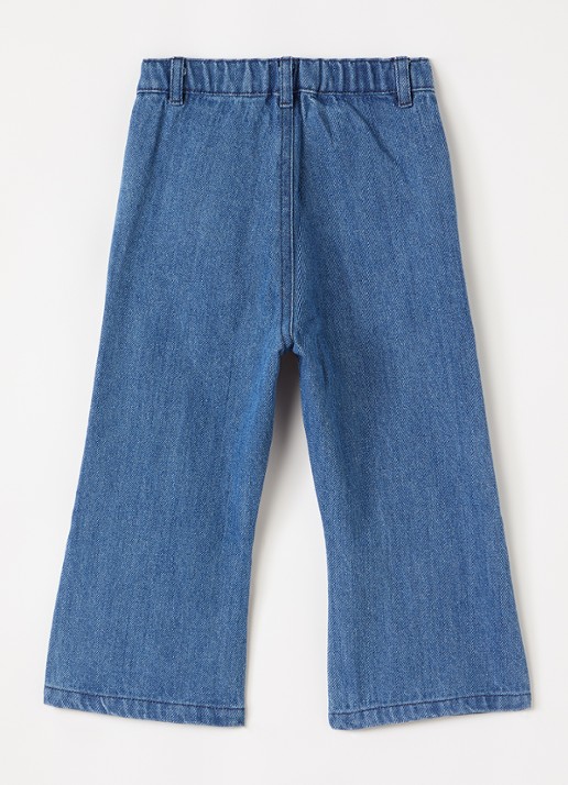 Konges Sløjd Elba flared jeans met pailletten - voorkant 3 indigo