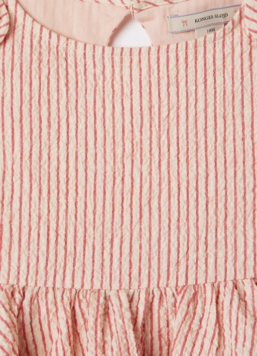 Konges Sløjd Ellie jurk met streepprint - detail 3 rood
