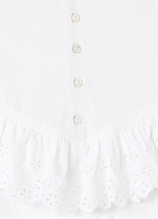 Konges Sløjd Evelina jurk met broderie - detail 3 wit