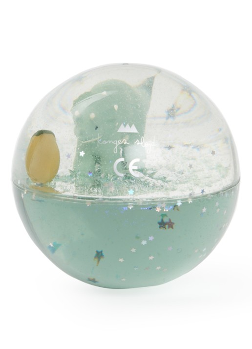 Konges Sløjd Glitter water speelbal 8 cm - voorkant groen