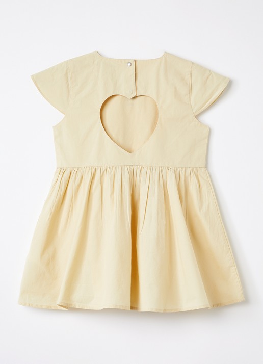 Konges Sløjd Hearly jurk met print - voorkant 3 beige