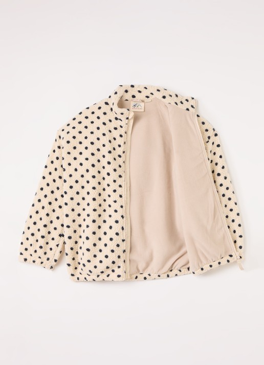 Konges Sløjd Jack van teddy met stippenprint - voorkant 3 beige
