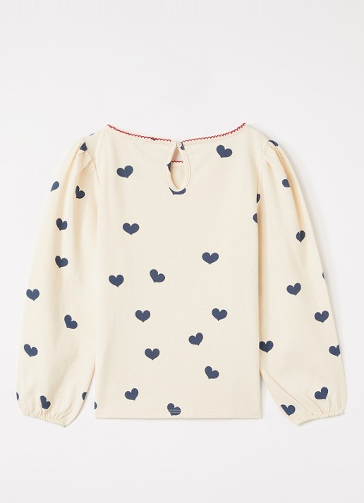 Konges Sløjd Longsleeve met print - voorkant 2 vanillegeel
