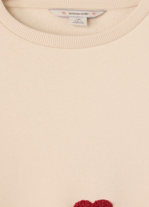 Konges Sløjd Lou sweater met borduring - detail beige