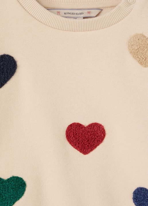 Konges Sløjd Lou sweater met borduring - detail 3 beige