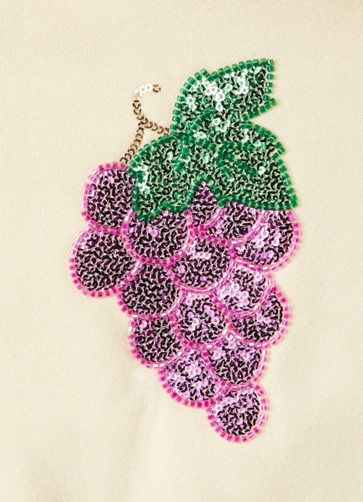 Konges Sløjd Lou sweater met pailletten - detail 3 lichtgeel