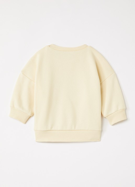 Konges Sløjd Lou sweater met pailletten - voorkant 2 lichtgeel