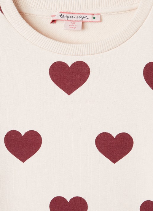 Konges Sløjd Lou sweater met print - detail creme
