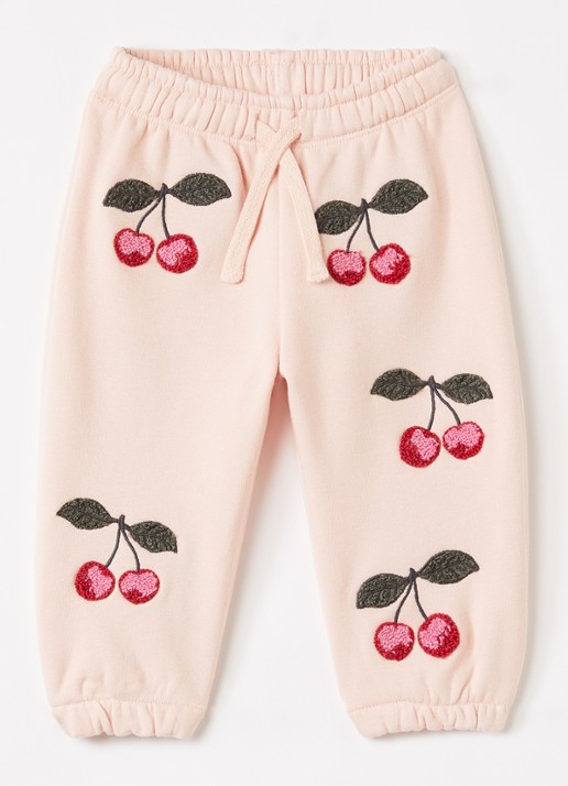 Konges Sløjd Lou tapered fit joggingbroek met borduring