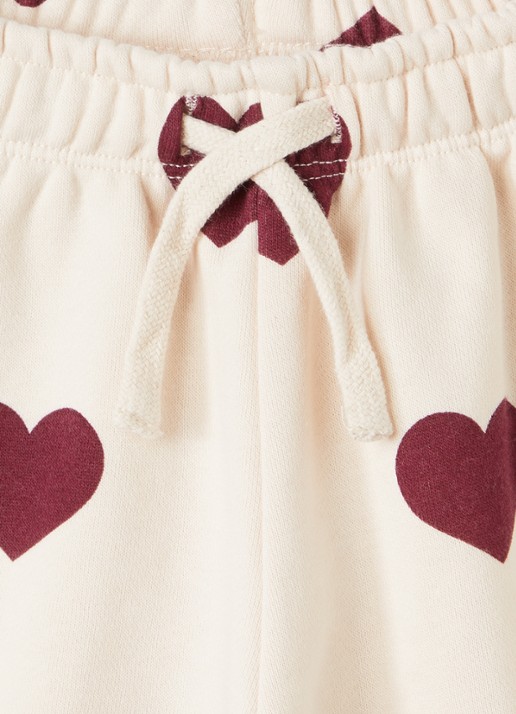 Konges Sløjd Lou tapered fit joggingbroek met print - detail lichtroze