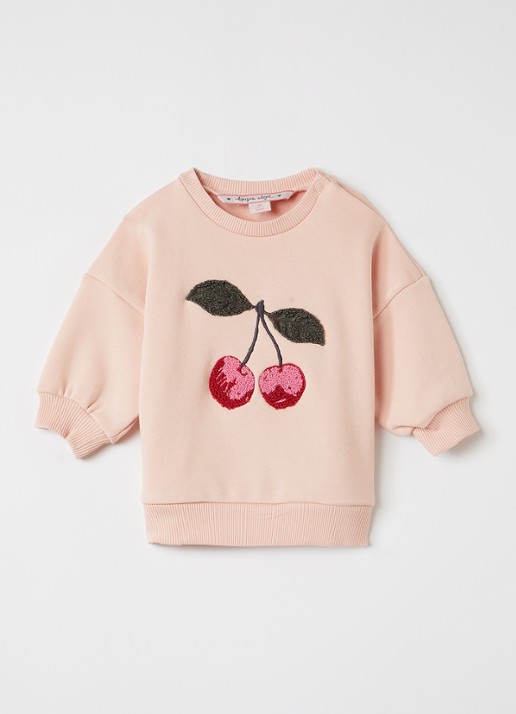 Konges Sløjd Lou Terry sweater met borduring