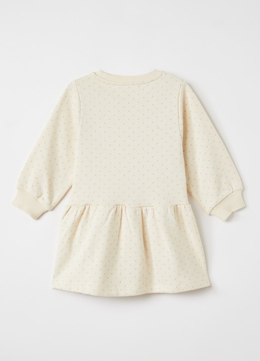 Konges Sløjd Loupy jurk met print - voorkant 2 beige