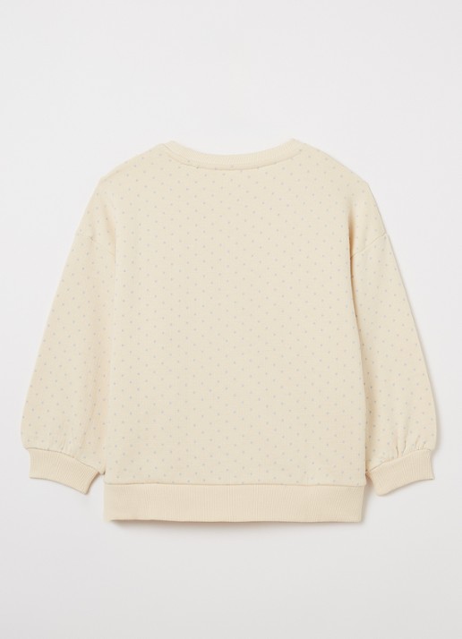 Konges Sløjd Loupy sweater met print - voorkant 4 creme