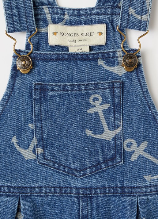 Konges Sløjd Magot straight fit tuinbroek met print - detail indigo