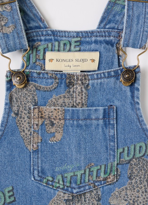 Konges Sløjd Magot straight fit tuinbroek van denim - detail indigo