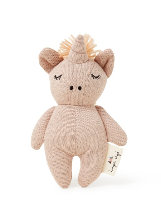 Konges Sløjd Mini Unicorn knuffel rammelaar 15 cm