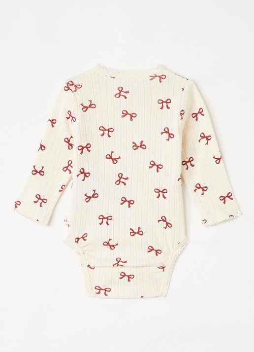 Konges Sløjd Minnie romper met ribstructuur - voorkant 2 rood