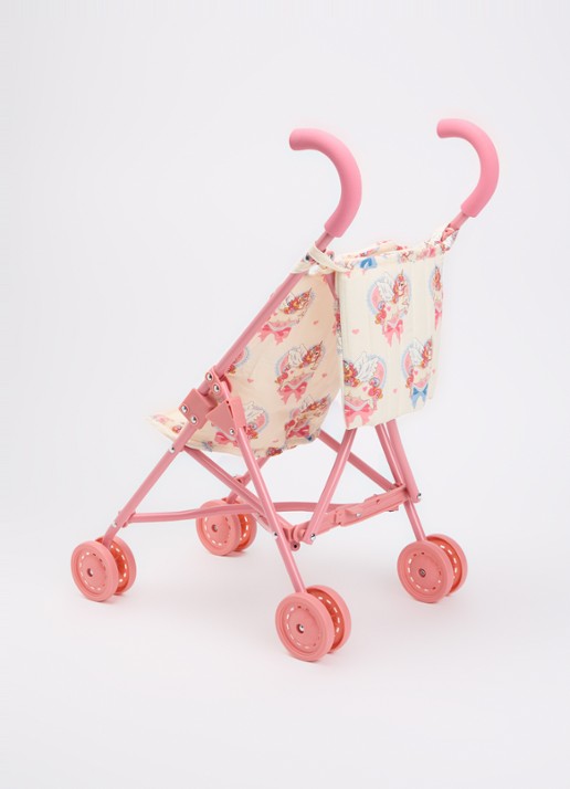 Konges Sløjd Poppenwagen 56 cm - voorkant 2 roze