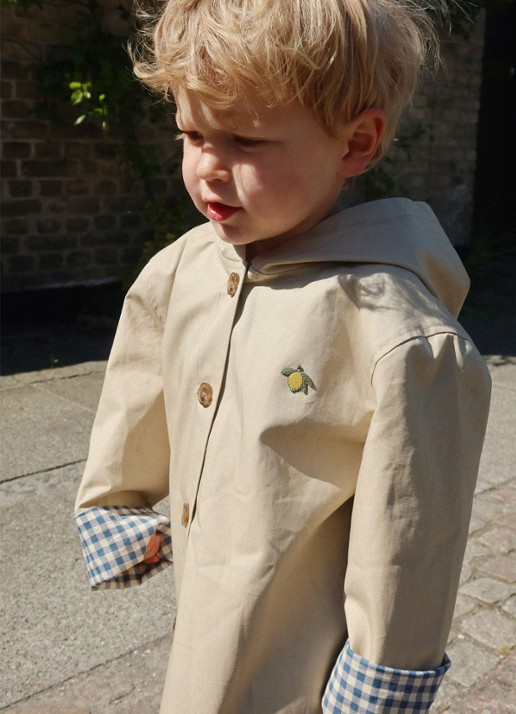 Konges Sløjd Trenchcoat met capuchon - detail 4 beige