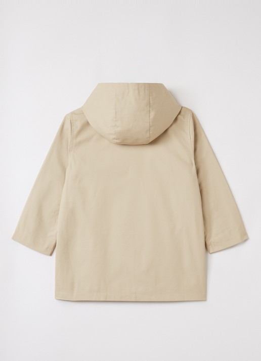 Konges Sløjd Trenchcoat met capuchon - achterkant 3 beige