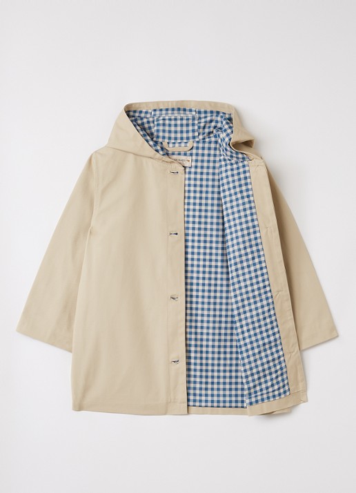 Konges Sløjd Trenchcoat met capuchon - voorkant 2 beige